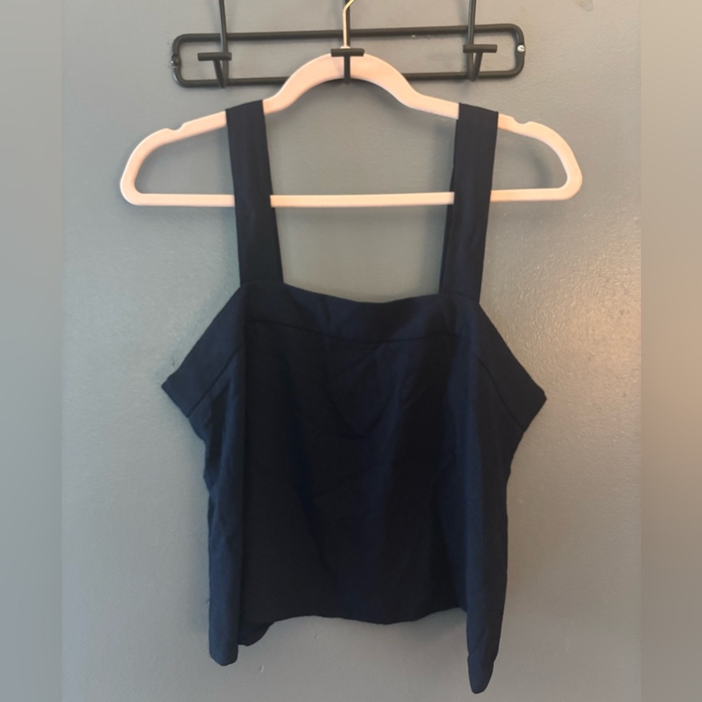 Navy Cropped Tank